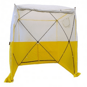1.8m x 1.8m Pop Up Work Tent Gazebo (White/Yellow)