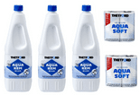 Aqua Kem Blue Toilet Chemical Package (3 x 2Ltr Bottles + 2 x Aqua Soft)