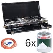 GoSystems Dynasty Trio Gas Stove Package (with 6x Gas, Reg & Hose)