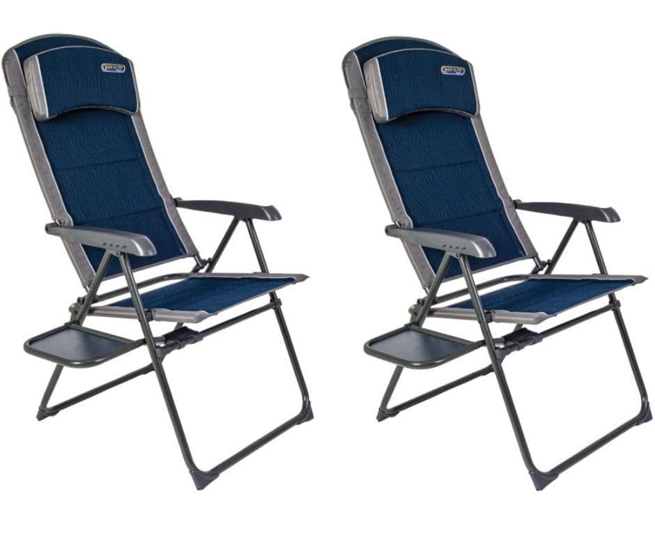 Outdoor Camping Furniture Ragley Pro Blue Recline Comfort Chair & Side Table