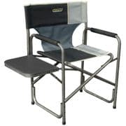 Quest Surrey Directors Camping Chair & Side Table (Black/Grey)
