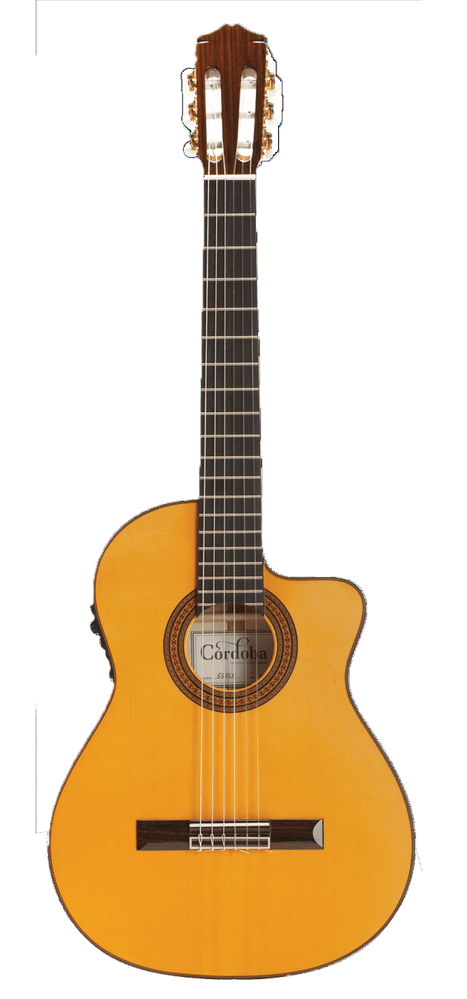 Cordoba Espana 55FCE Electro Classical Guitar, Honey Amber