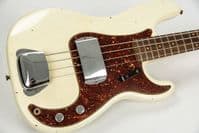 Fender Custom Shop 63 P Bass JRN Relic, Aged Olympic White