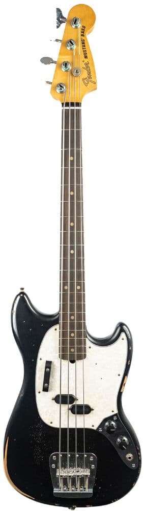 Fender Justin Meldal Johnsen Road Worn Mustang Bass, Black